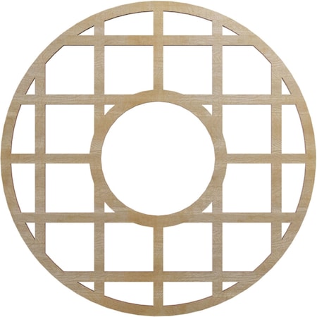 Ekena Millwork O'Neal Wood Fretwork Pierced Ceiling Medallion, Hickory, 18"OD x 6 1/2"ID x 1/4"T CMWP18X18X0250ONHI